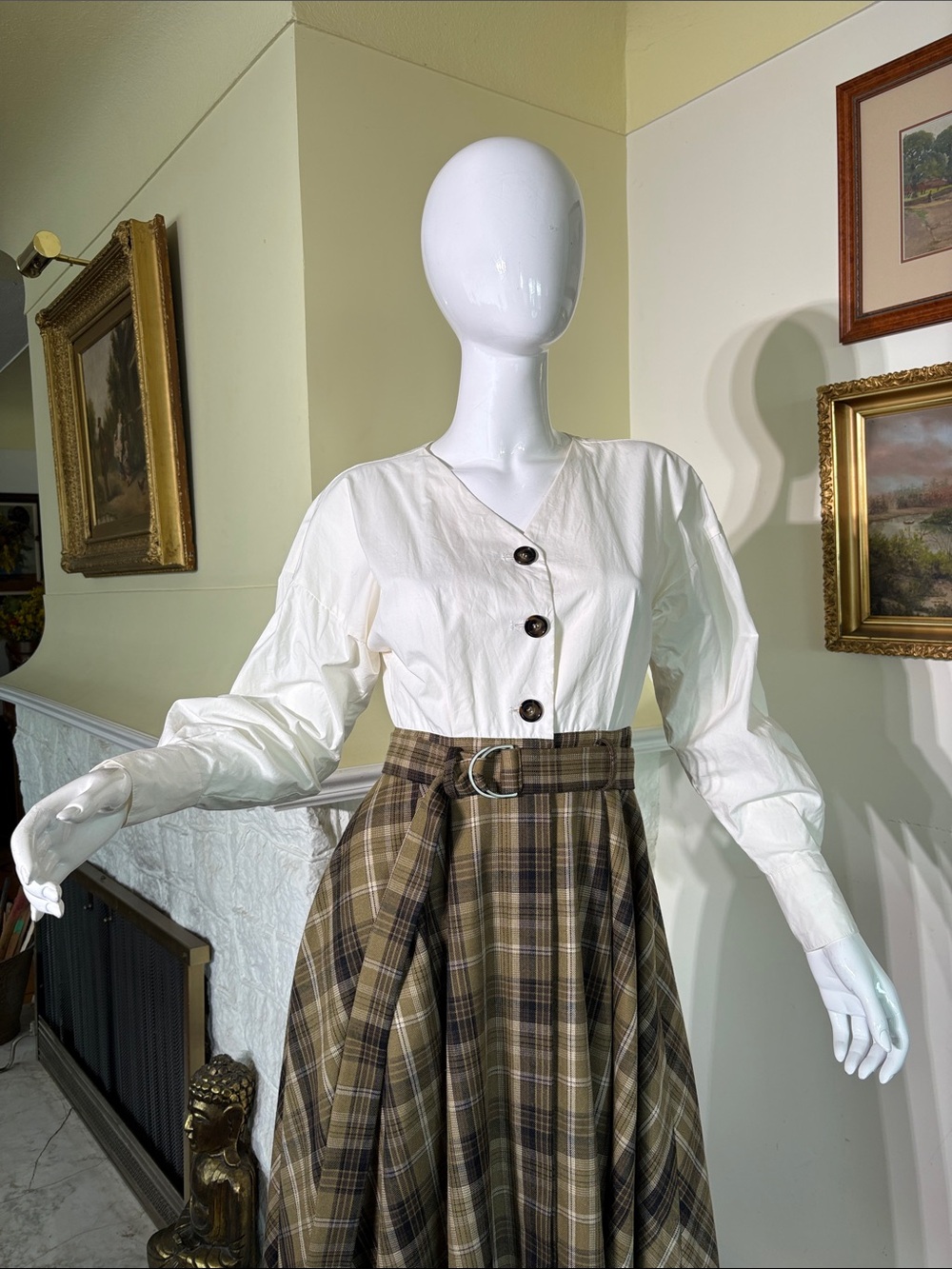 Andersson Bell Lena Illusion Plaid Midi Dress - As New - Picture 7 of 15